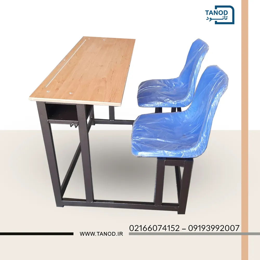 نیمکت دو نفره فایبرگلاس ال ایکس آبی متصل