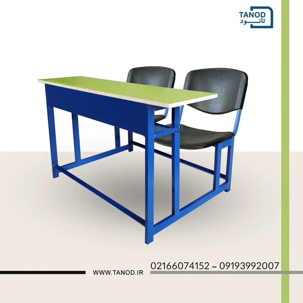 نیمکت دو نفره فایبرگلاس مشکی متصل